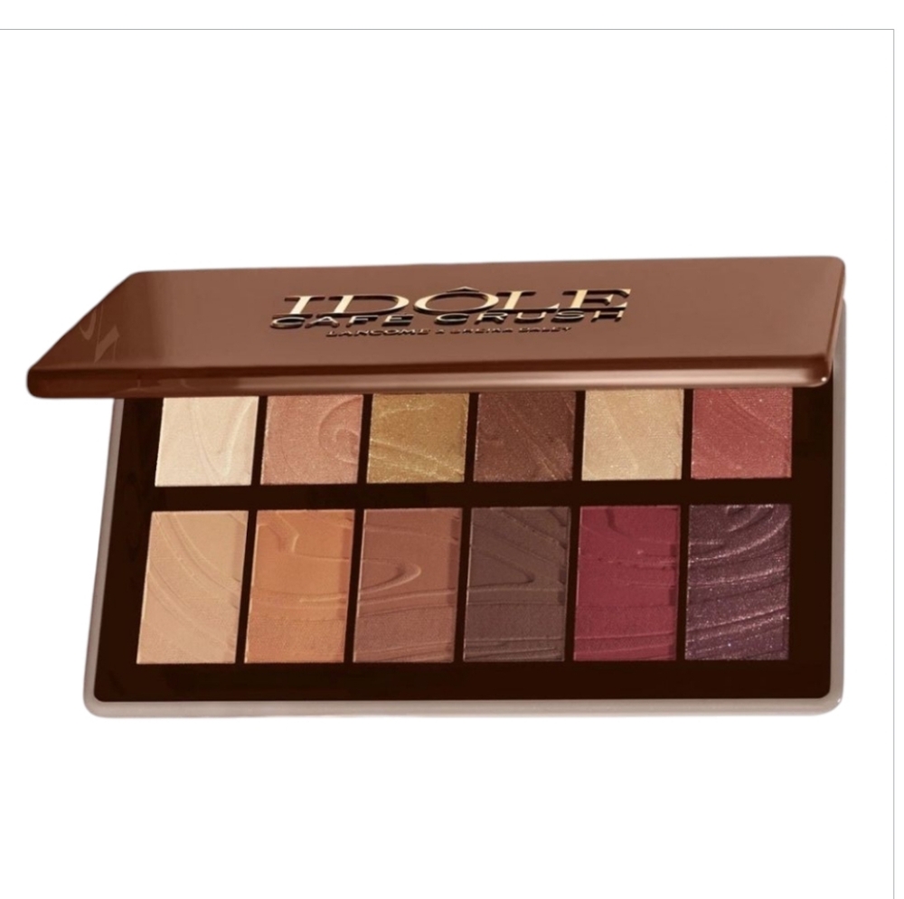 New Lancome Idôle Cafe Crush Eyeshadow Palette Brown Golds Burgundy